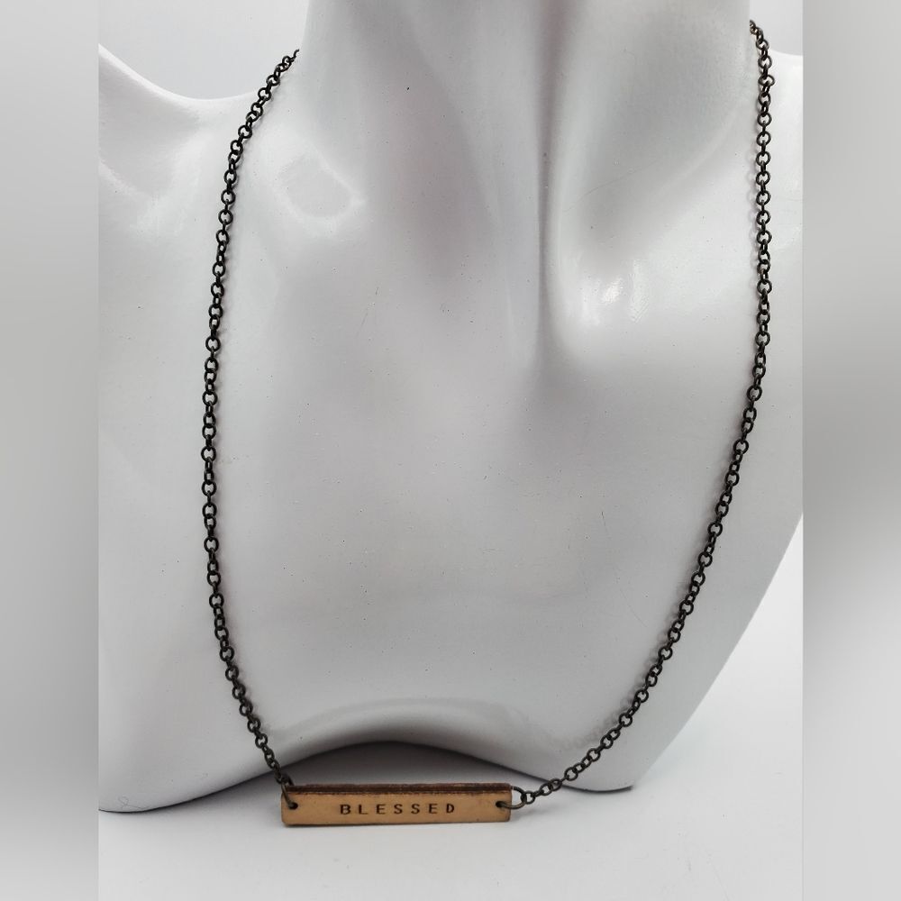 Blessed bar necklace trendy jewelry‎ N1617